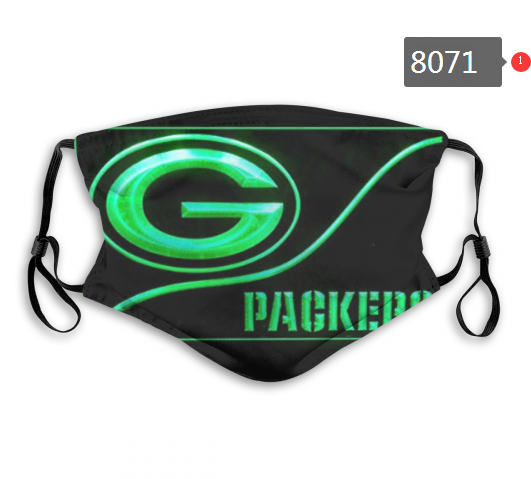 NFL 2020 Green Bay Packers #2 Dust mask with filter->nfl dust mask->Sports Accessory